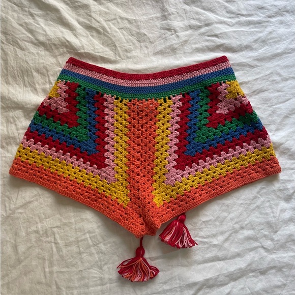 FARM Rio Colorful Crochet Shorts - Picture 2 of 5